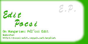 edit pocsi business card